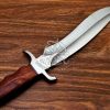 RK-567 Custom Handmade Damascus Hunting Bowie Knife Camping Knife Beautiful Wood Handle Knife Gift For Him Gift For Her USA Made - Image 6