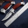 RK-531 Beautiful Damascus Pocket Knife Clip Point Folding Knife Pocket Hunting Survival Tactical Damascus Steel Wood - Image 10