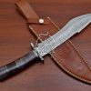 RK-550 Custom Handmade Damascus Hunting Camping Bowie Knife Best Quality Knife Gift For Him Gift For Her USA Made with Beautiful Camel Bone Handle - Image 6