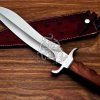 RK-567 Custom Handmade Damascus Hunting Bowie Knife Camping Knife Beautiful Wood Handle Knife Gift For Him Gift For Her USA Made - Image 8