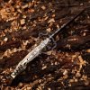 RK-557 Beautiful Damascus Pocket Knife Folding Knife Pocket Hunting Survival Damascus Steel Antler & Brass Bolster USA Made - Image 5
