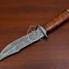 RK-562 Custom Handmade Damascus Hunting Camping Knife Damascus Steel Knife Leather Handle Gift For Him USA Made Top Rated Knife - Image 2