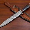 RK-565 Custom Handmade Damascus Dagger Hunting Camping Knife Damascus Steel Knife Gift For him Usa Made Best Sharp Knife - Image 4