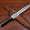 RK-565 Custom Handmade Damascus Dagger Hunting Camping Knife Damascus Steel Knife Gift For him Usa Made Best Sharp Knife - Image 2