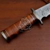 RK-562 Custom Handmade Damascus Hunting Camping Knife Damascus Steel Knife Leather Handle Gift For Him USA Made Top Rated Knife - Image 6