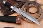 D2 Steel Camp Knife — Hand-Forged, Stag Horn Handle, Leather Sheath (RK-585) - Image 3