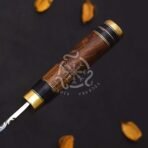 D2 Steel Camp Knife — Hand-Forged, Wood Handle, Leather Sheath (RK-571) - Image 3