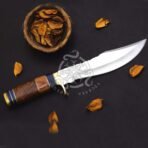D2 Steel Camp Knife — Hand-Forged, Wood Handle, Leather Sheath (RK-571) - Image 4