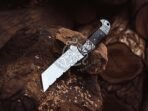 D2 Steel Tanto Knife — Hand-Forged, Stag Horn Handle, Leather Sheath | Engraving Available - Image 8