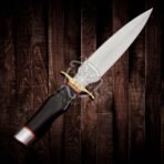 D2 Steel Bowie Knife — Hand-Forged, Micarta Handle, Leather Sheath (RK-578) - Image 2
