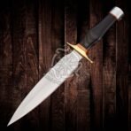 D2 Steel Bowie Knife — Hand-Forged, Micarta Handle, Leather Sheath (RK-578) - Image 3