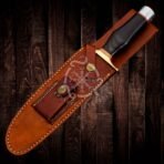 D2 Steel Bowie Knife — Hand-Forged, Micarta Handle, Leather Sheath (RK-578) - Image 4