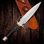 D2 Steel Bowie Knife — Hand-Forged, Micarta Handle, Leather Sheath (RK-578) - Image 5