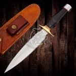 D2 Steel Bowie Knife — Hand-Forged, Micarta Handle, Leather Sheath (RK-578)