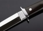 D2 Steel Skinner Knife — Hand-Forged, Stag Horn Handle, Leather Sheath - Image 2