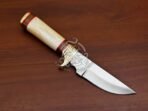 D2 Steel Skinner Knife — Hand-Forged, 10" Overall, Stag Horn Handle, Leather Sheath - Image 2