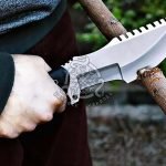 D2 Steel Tracker Knife — Hand-Forged, 12" Overall, Micarta Handle, Leather Sheath