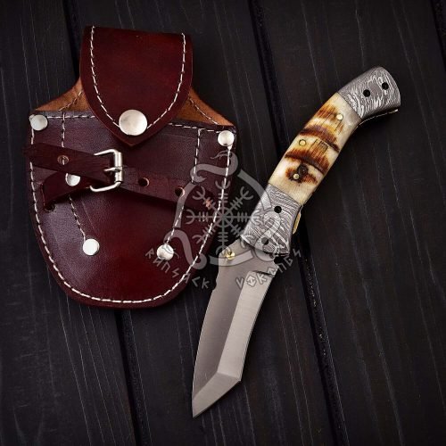 RK-588 Handmade pocket knife, folding knife. Handmade D2 steel, Liner lock knife Gift For Him USA Made