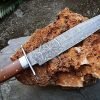 RK-591 Custom Handmade Damascus Hunting Bowie Knife Best For Hunter Gift For Him USA Made - Image 8