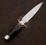 D2 Steel Bowie Knife — Hand-Forged, Stag Horn Handle, Leather Sheath (RK-574) - Image 2