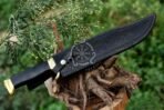 D2 Steel Bowie Knife — Hand-Forged, Micarta Handle, Leather Sheath - Image 3