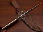 D2 Steel Camp Knife — Hand-Forged, Stag Horn Handle, Leather Sheath (RK-580) - Image 3