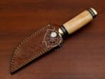 D2 Steel Skinner Knife — Hand-Forged, Stag Horn Handle, Leather Sheath (RK-581) - Image 5