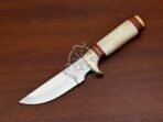 D2 Steel Skinner Knife — Hand-Forged, 10" Overall, Stag Horn Handle, Leather Sheath - Image 6