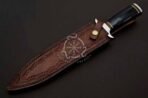 D2 Steel Dagger Knife — Hand-Forged, Buffalo Horn Handle, Leather Sheath - Image 4