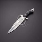 D2 Steel Camp Knife — Hand-Forged, Resin Handle, Leather Sheath - Image 2