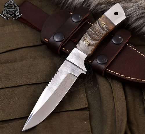 RK-594 Custom Handmade D2 Steel Fixed Blade Hunting Knife, Camping Knife, Outdoor Survival Knife, USA