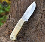 D2 Steel Skinner Knife — Hand-Forged, Stag Horn Handle, Leather Sheath (RA-596) - view 4