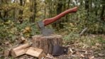 Ashgrim Hand Forged Damascus Viking Bearded Axe | 18 Inch | Wood Handle with Leather Blade Cover and Gift Box | Norse Camping Gift | RK-634 - Image 4
