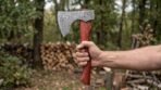 Ashgrim Hand Forged Damascus Viking Bearded Axe | 18 Inch | Wood Handle with Leather Blade Cover and Gift Box | Norse Camping Gift | RK-634 - Image 2