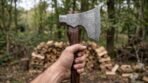 Bloodoak Hand Forged Damascus Viking Axe | 22 Inch | Rosewood Handle with Leather Blade Cover and Gift Box | Norse Battle Axe Collector Gift | RK-633 - Image 4