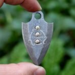Damascus Steel Pendant — Handcrafted Norse Jewelry - Image 4