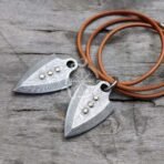 Damascus Steel Pendant — Handcrafted Norse Jewelry - Image 6