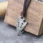 Damascus Steel Pendant — Handcrafted Norse Jewelry (RK-646) - Image 2