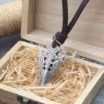Damascus Steel Pendant — Handcrafted Norse Jewelry (RK-646) - Image 3