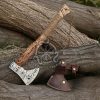 RK-635 Handmade Odin Viking Axe | Hatchet Axe | Hand Forged Wood Splitting Axe | Viking Bearded Axe | Camping Axe | Hunting Axe | Viking Gift - Image 4