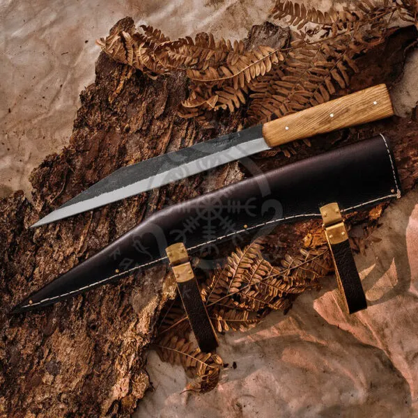 High-Carbon Viking Seax Knife — Hand-Forged, 16″ Overall