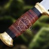 RK-618 Handmade D2 Steel Mirror Polished Blade Leather With Brass Bolster Handle Bowie Knife, Camping Knife,Hunting Knife, Gift For Men, Gift For Him, Groomsmen gift - Image 3