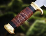 D2 Steel Bowie Knife — Hand-Forged, Stag Horn Handle, Leather Sheath (RK-618) - Image 3