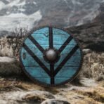 Viking Shield — Handcrafted, 24" Overall, Birch Wood Handle
