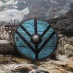 Viking Shield — Handcrafted, 24" Overall, Birch Wood Handle