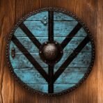 Viking Shield — Handcrafted, 24" Overall, Birch Wood Handle - Image 3