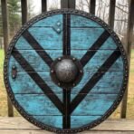 Viking Shield — Handcrafted, 24" Overall, Birch Wood Handle - Image 4