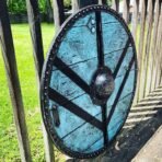 Viking Shield — Handcrafted, 24" Overall, Birch Wood Handle - Image 2