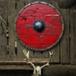 Ragnar Lothbrok Viking Shield — Handcrafted, 24" Overall, Wood Handle