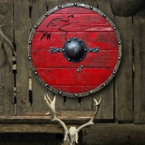 RK-620 Viking King Ragnar Lothbrok Viking Shield, 24"Inches Shield, Wood Wall Art Shield